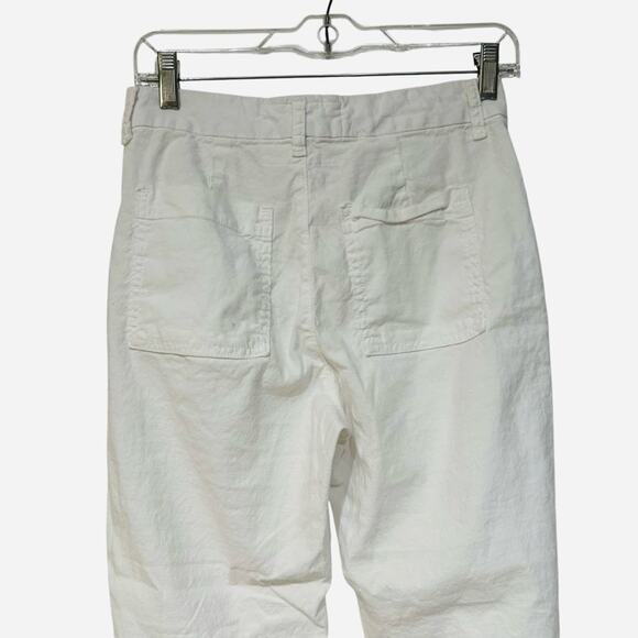 Frank & Eileen JAMESON white Utility Jogger, Italian Performance Linen, Size 2 - Picture 9 of 16